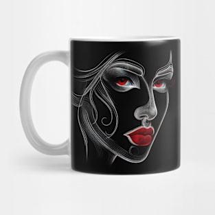 Artistic Face Lineart #19 Mug